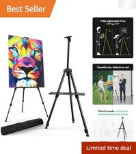 Sturdy 66 Inch Aluminum Easel for Painting - Perfect for Indoor and Outdoor Use