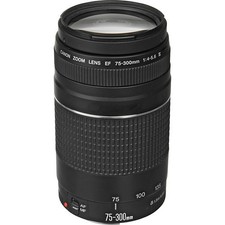 Canon EF 75-300mm f/4-5.6 III Telephoto Zoom Lens w Hood Caps Tested