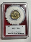 1936-P Buffalo Nickel PCGS MS66 Uncirculated Gem BU Nice Tone