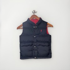 Polo RALPH Lauren Boys Reversible Vest Size 5 Red Blue Vest Preppy Winter