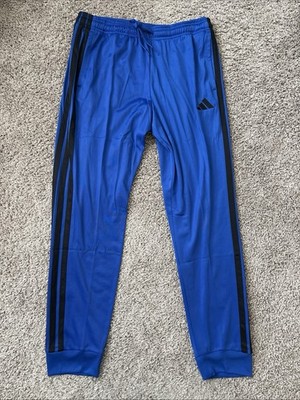 Adidas 3-Stripes Men's Size XL Tricot Regular Tapered Track Pant Team Royal/Blue