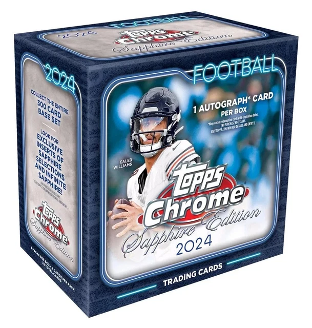 2024 TOPPS CHROME SAPPHIRE EDITION FOOTBALL HOBBY BOX RIPPED LIVE ONLY