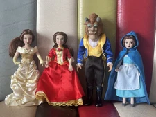 Disney - Beauty & the Beast - Belle x3 & Beast - Porcelain Doll Set (DeAgostini)