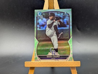 2023 Bowman Draft Isaiah Coupet 1st Bowman Lunar Glow Refractor Rockies