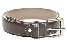Gold Coast Men's Set of 3 Leather Belts in Brown & Black - 34