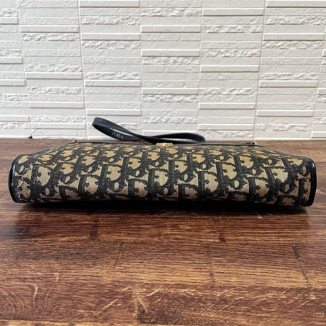 Christian Dior Shoulder Bag Canvas Leather Dark Navy Beige Trotter Authentic thumbnail 15