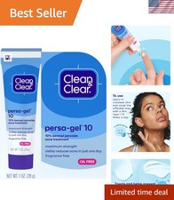 Maximum Strength 10 Benzoyl Peroxide Acne Treatment Gel - Fragrance-Free, 1 oz