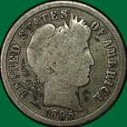 1895-S Barber Dime Good G Coin #39878