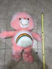 Jumbo Care Bears Cheer Bear Rainbow XL 26 Plush Stuffed Animal Toy Vintage 2002
