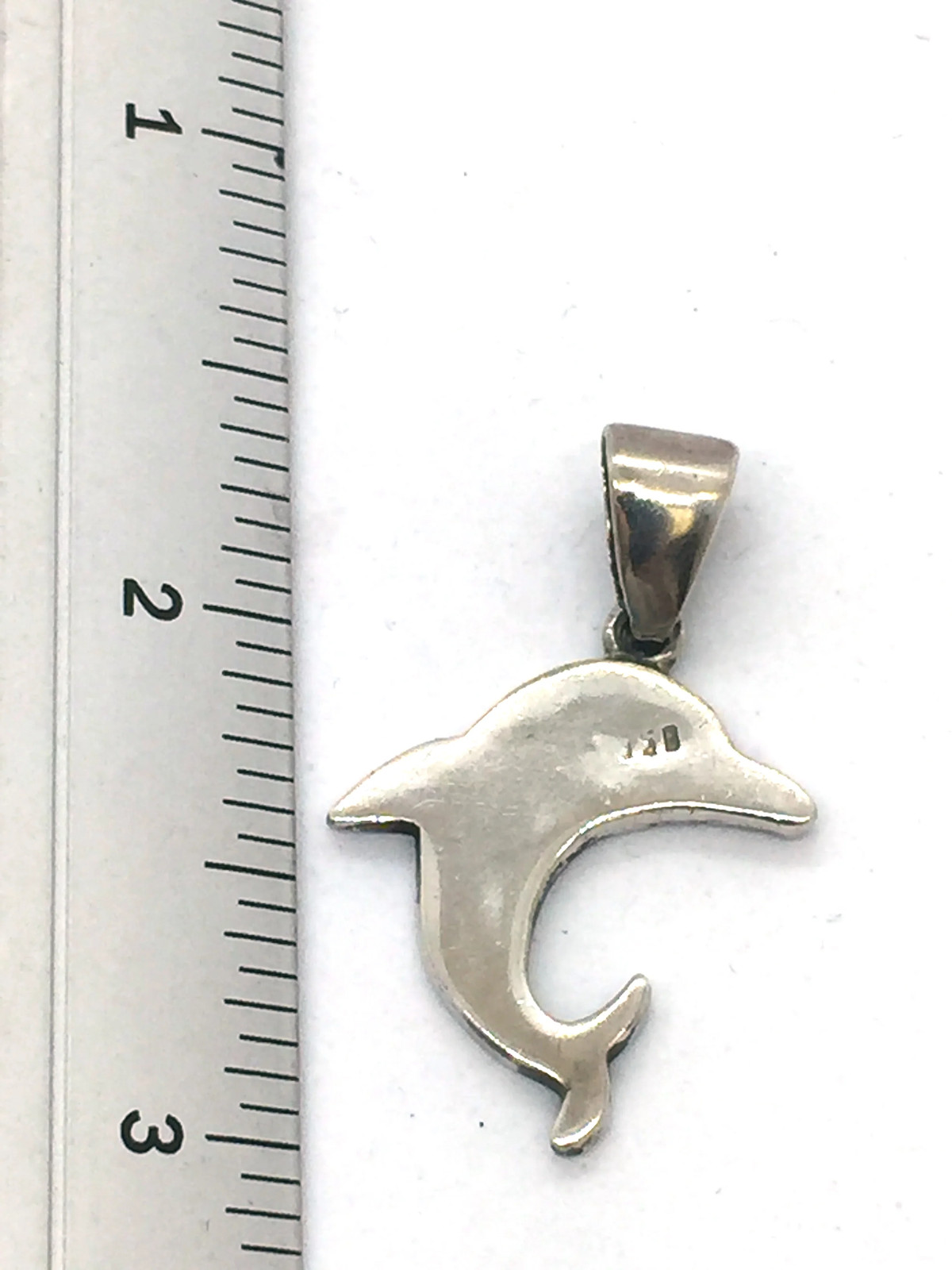 925 Solid Sterling Silver Dolphin Charm Pendant - image 3