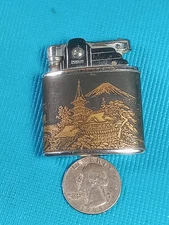 Vintage Penguin Mt. Fuji Japan Scene Lighter. New Flint-NEEDS FUEL FREE SHIP