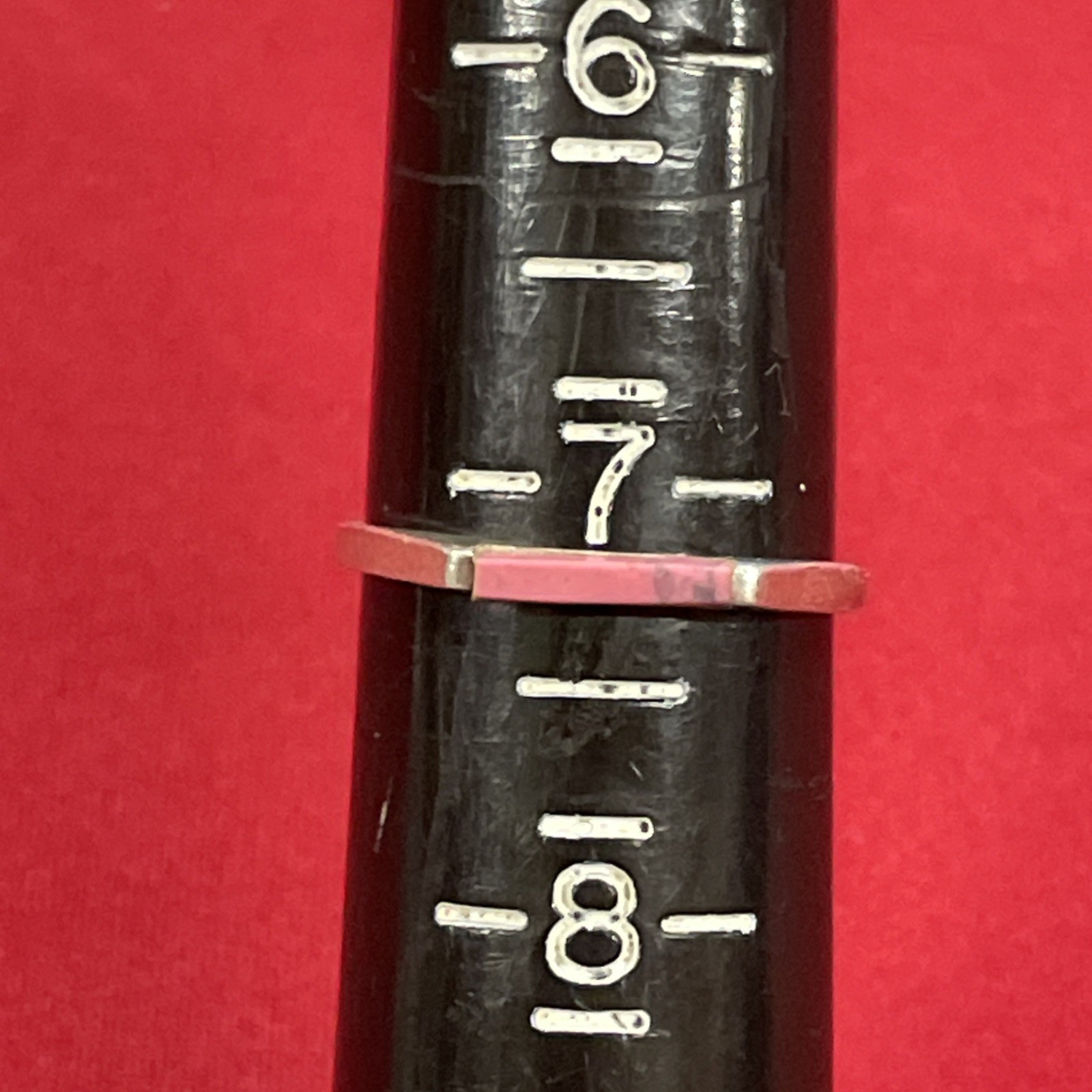 Sterling Silver 925 Thin Rectangular Pink Inlay S… - image 6