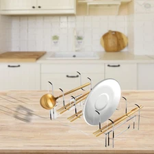 Dish Organizer Rack Multi Layer Kitchen Utensil Plate 5 Tier