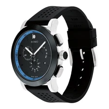 Movado Signature Sport Men’s Silicone 44mm Chronograph Swiss Watch 0607915