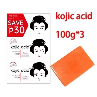   Kojic-Säure Seife 3 Stücke im Box   strahlender Teint / gegen Pigmentflecken