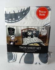 Disney Tim Burton's Nightmare Before Christmas Twin Bed Sheet Set Never Used