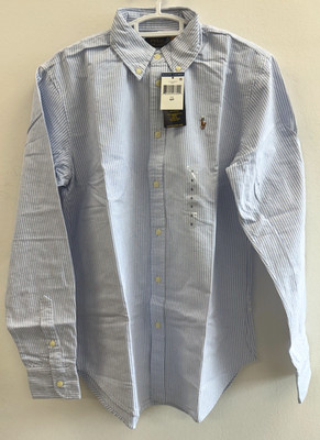 Polo Ralph Lauren Women s Classic Fit Oxford Shirt Blue Stripes S NWT