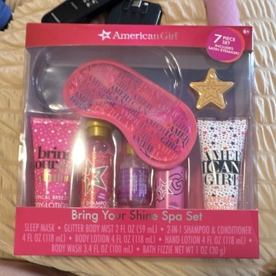 American Girl Bring Your Shine Berry Spa Gift Set w/ Satin Eye Mask & Lotion