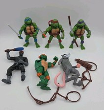 Lote de figuras de acción de película TMNT 1992 Leo, Rafael, Leo, pie, más contrabando vintage