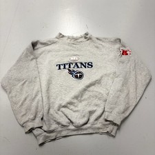 Tennessee Titans Logo Athletic Embroidered NFL Crewneck Sweatshirt Size Medium