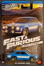 Hot Wheels Silver 1970 Ford Escort RS1600 Fast & Furious Brian O'Conner 4/5