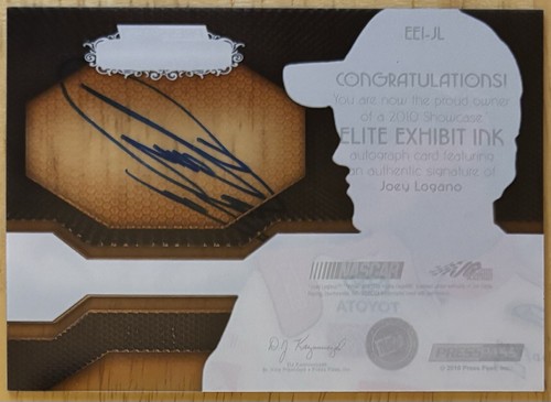 2010 Press Pass Showcase Joey Logano Elite Exhibit Autograph On Card Auto # /25 - Picture 2 of 2
