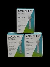 3 Boxes Accu-Chek Softclix Lancet Blood Glucose Testing 100 Lancets per Box