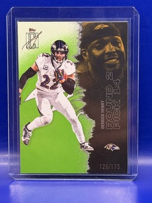 2025 Topps Signature Class Derrick Henry Green /175 Baltimore Ravens #6
