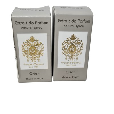 2x Tiziana Terenzi Orion Extrait de Parfum Boxed Sample Spray 1.5 ml/ 0.05 fl oz