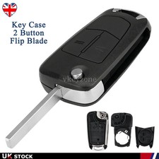 For Vauxhall Opel Corsa C Astra H Zafira Meriva 2Button Remote Flip Key Fob Case