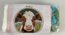 DIY Punch Needle Embroidery Kit Textured Cow ...