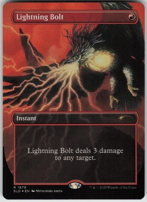 MTG Lightning Bolt Rainbow Foil Foil NM Secret Lair Drop Series Magic 1879
