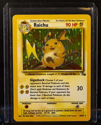 Raichu Holo 1999 Fossil psa9 ライチュウ 旧裏 Raichu 1999 Pokemon Fossil #14/62 Holo | eBay