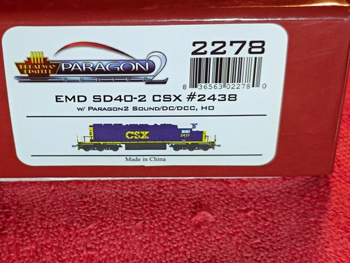 Broadway Limited 2278 HO EMD SD40-2 Diesel Loco CSX #2438 Sonido/DC/DCC | Condition: Used