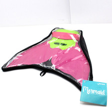 Finis Kids Mermaid Swim Fin Mermaid Tails Monofins w/ Case Pink Green