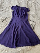 Billie & Blossom Women's Dress Size 10 Purple Occasion Party Evening Belt Zip