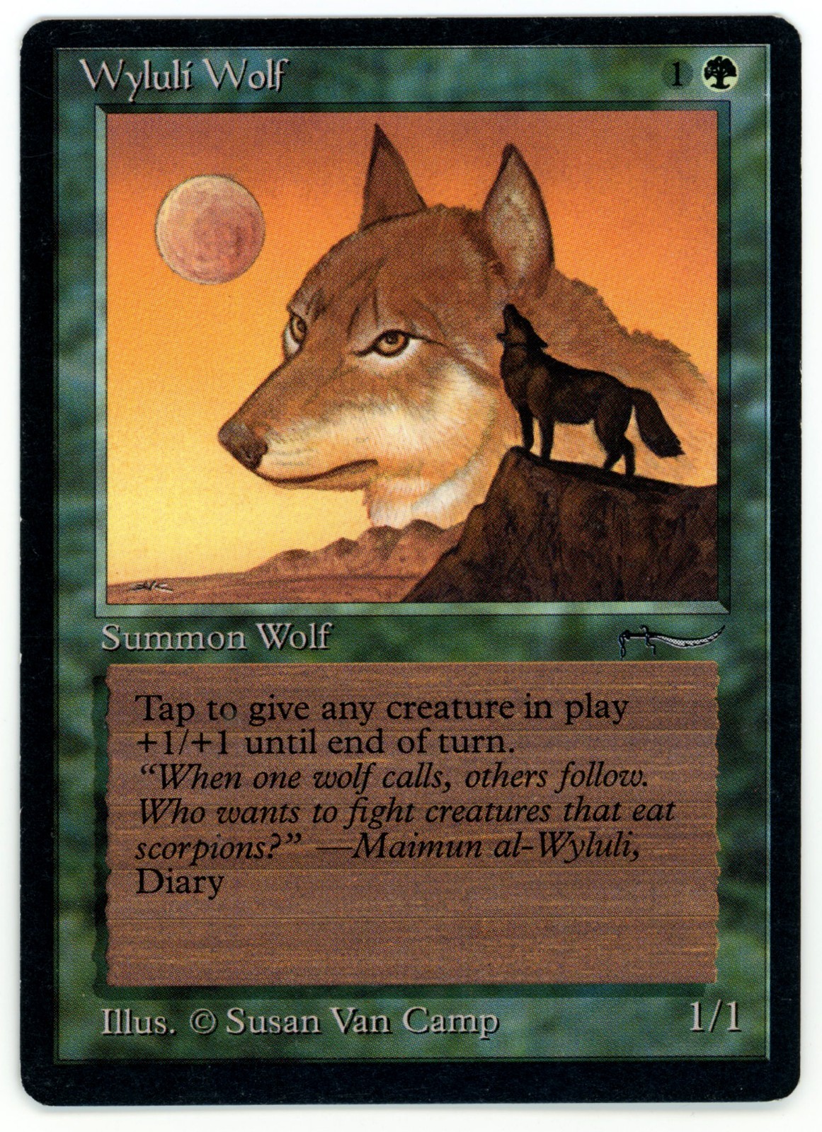 WYLULI WOLF (DARK MANA) [ARN - ARABIAN NIGHTS] - MTG VINTAGE CARD [EXCELLENT]