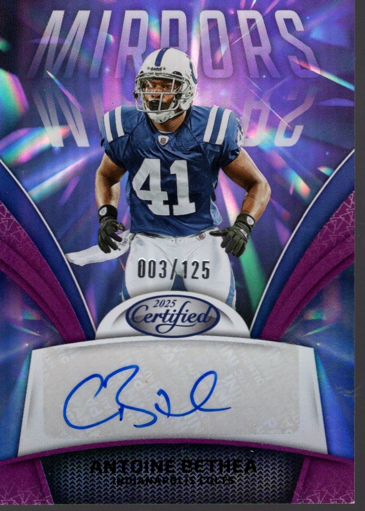 2025 Certified Mirror Signatures Purple #59 Antoine Bethea Auto /125 - FB