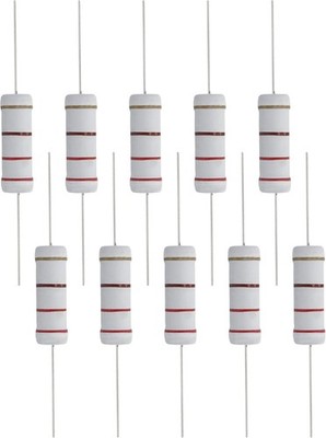 10 PCS 220 Ohm Resistor Axial 5W 5 Tolerance Metal Oxide F Model: 5W220 Ω