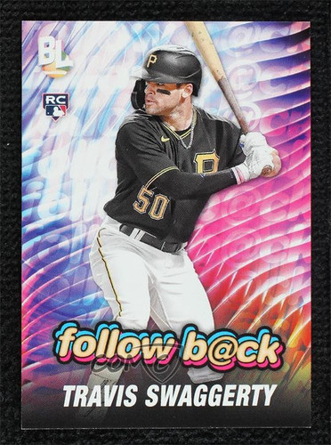 2023 Big League Social Media Follow Back Redemption Travis Swaggerty Rookie RC