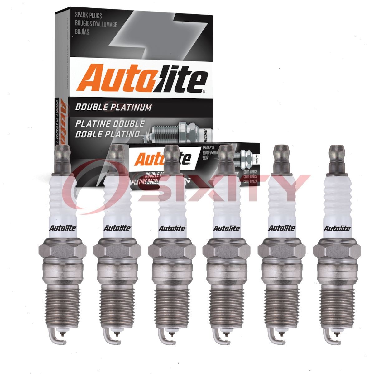 6 pc Autolite Double Platinum APP106 Spark Plugs for 41-904 3784 Ignition tc