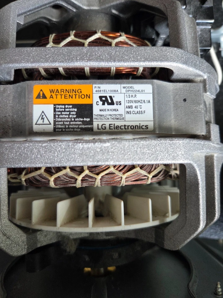 Motor secadora LG con polea y soplador 4681EL1008A Foto 2 de 2