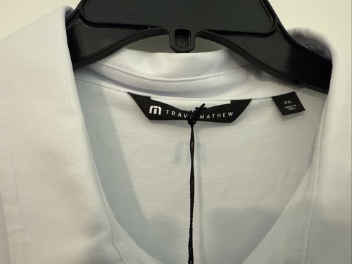 NWT MEN'S TRAVIS MATHEW Friendly Isle POLO, SIZE: 2XL COLOR: White - Picture 3 of 4
