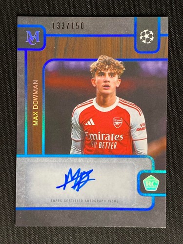 Max Dowman 2025-26 Topps Museum Collection UCC Rookie Auto RC /150 #MRA-MD