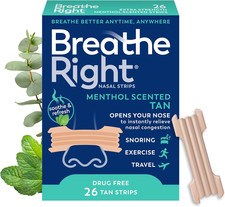 Extra Strength Nasal Strips, Menthol Scented, Drug Free, Less Snoring 26 Count