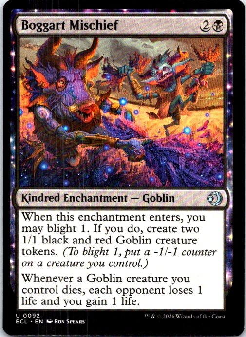 Boggart Mischief U Lorwyn Eclipsed 92 NM