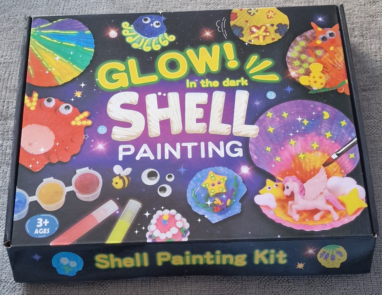 Sea Shell Painting Kit Glow in The Dark Craft Kits for Kids Arts and Crafts UK