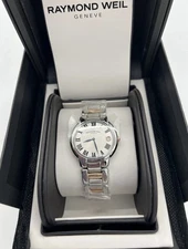 BRAND NEW! Luxury Raymond Weil Jasmine 35mm Silver Dial Womens Quartz Watch Gift