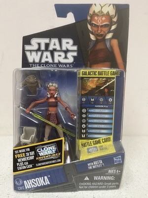 2010 Star Wars Clone Wars Ahsoka With Gotta The Huttlet CW17 Action Figure New