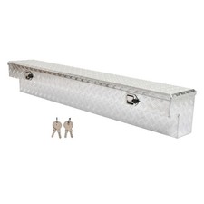 72-inch Silver Aluminum Side Mount Tool Box Wpaddle Latch For Truck Trailer Utv